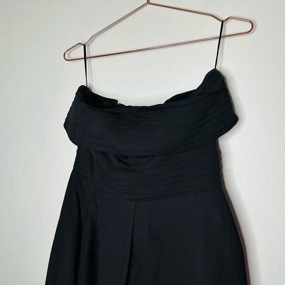C/MEO COLLECTIVE Black Strapless Ribbed Side Slit Midi Dress Size Large - Picture 3 of 11